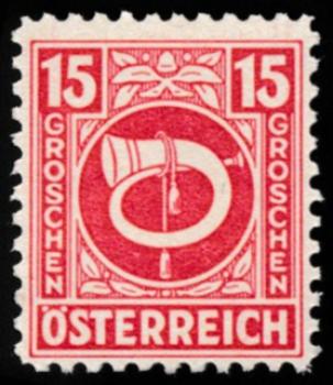 ANK 0697-0713 Posthorn 1945 complete set
